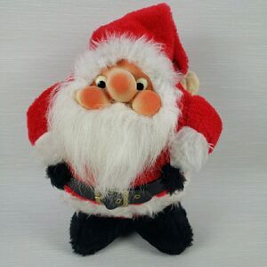 Vintage 1980s Rennoc Santakins Santa Clause Plush Chubby Christmas St Nick